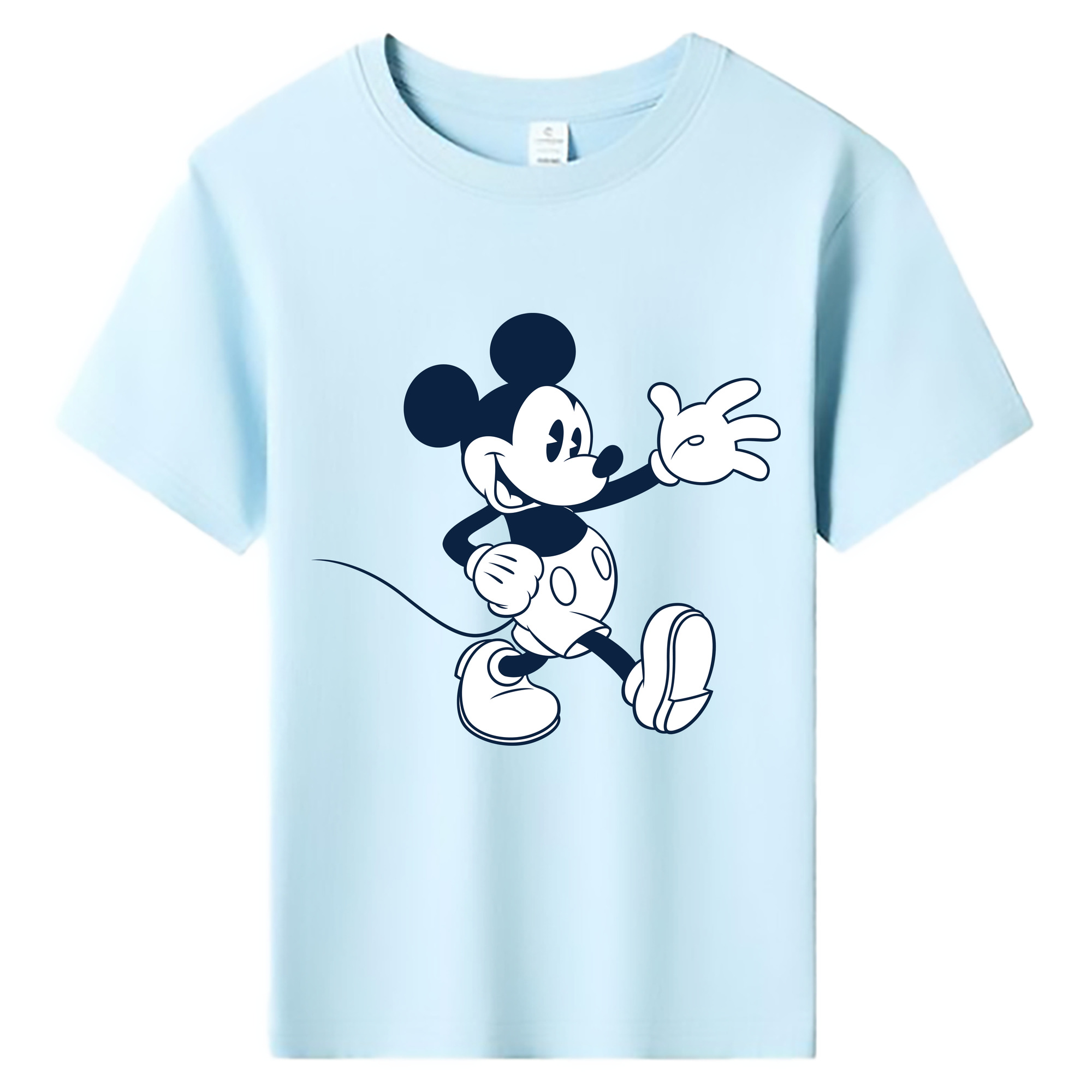 ミッキーマウス Mickey Mouse 綿100％キッズTシャツ（フロントプリント）